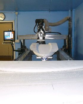 OES SR105  being CNC milled