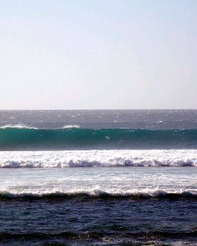 One of the smaller waves of the day....