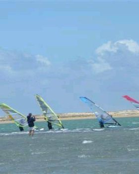 Slalom comp at river mouth