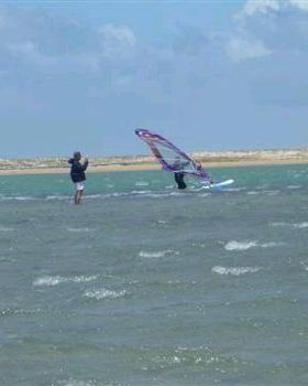 Slalom comp at river mouth