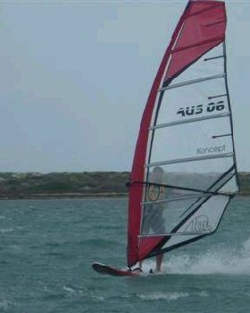Slalom comp at river mouth