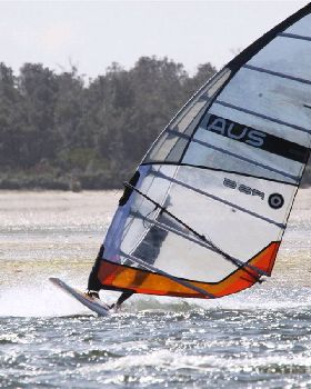 light wind blasting about to gybe