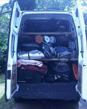 WInd Surf N Snow Van loaded for Burrum