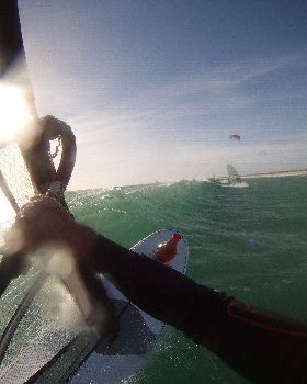 Spotty on 12'6" SUP
