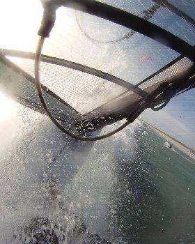 Spotty on 12'6" SUP