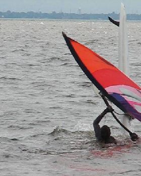Flaring the board stern-first way up