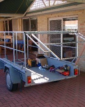 Trailer frame nears completion