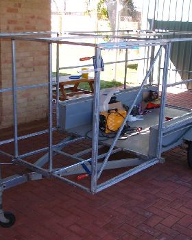 Trailer frame nears completion