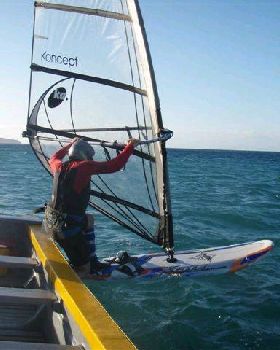 Geoff doing a boat start