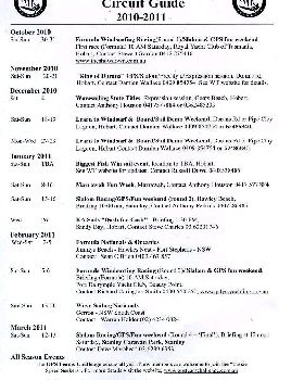 Calender of Events