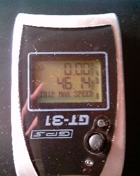 46 knots on the GPS dial