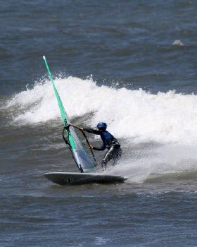 Bay freestyle specialist Evan 'Blue Helmet' Hawkey putting the new JP Thruster into a nice bottom tu