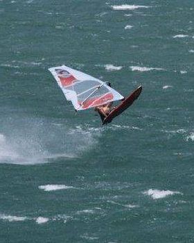 The Day it was to windy for RSX so we got out 3.5's and 68L waveboards and sailed in 50 knots +