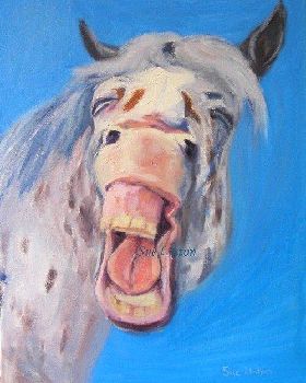 HA HA ! Thats a good one! - 40 x 50cms Oil on canvas - For sale on my website