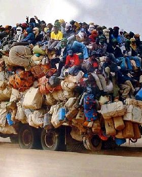 overloaded truck