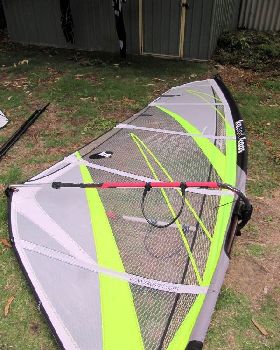 4.7 KA Kaos rigged on K3 Designs Battlestick 400 RDM mast