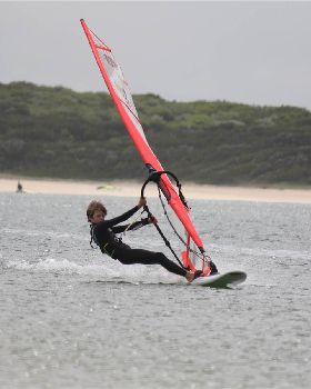 Alex age 10 speedsailing