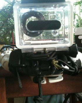 GoPro boom end mount using helmet strap 2