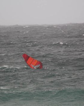 Duncan Sailing Maroubra Beach in a Southerly