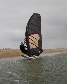 Sandy point having fun