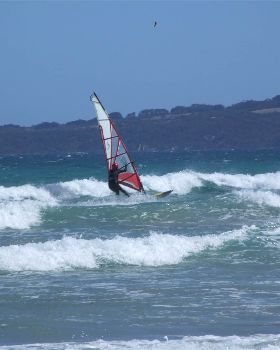 Great day windsurfing at the Gap Waratah Bay