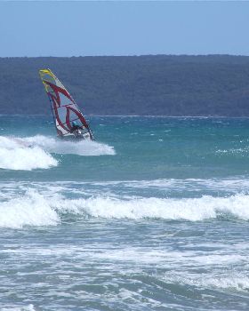 Great day windsurfing at the Gap Waratah Bay
