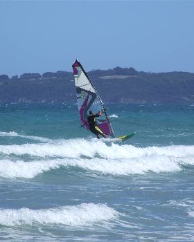 Great day windsurfing at the Gap Waratah Bay