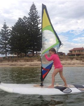 Just turned 4 and windsurfing - Elyssa