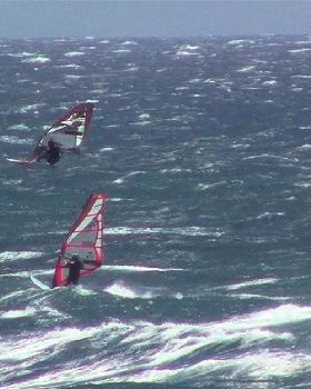 Philip Koster jumps OVER another windsurfer