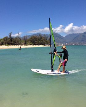 Jonah with instructor in Maui