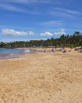Beach in front of the Four Seasons