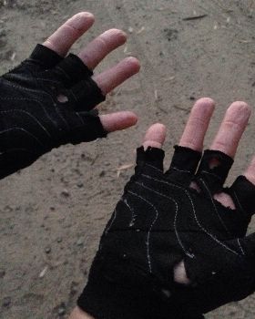 Time on water - worn gloves
