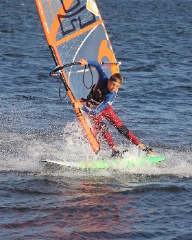 Alex Halank age 12 kids windsurf