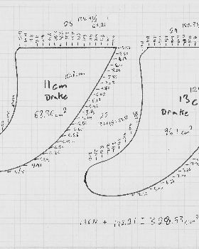 Drake natural wave 11cm and 13cm areas calculated 001