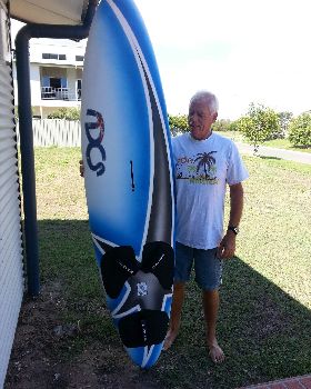 Greg with his NCX wave board prize