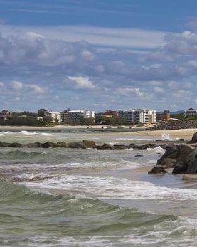 caloundra bar in a westerly