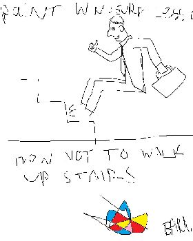 Walking up stairs