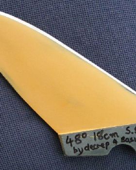 balsa stainless fin ready for barrel nut