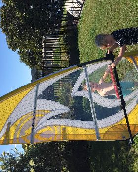 First day windsurfing