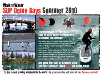 Walk on Water Demo Tour Kicks off.. - Stand Up Paddle News