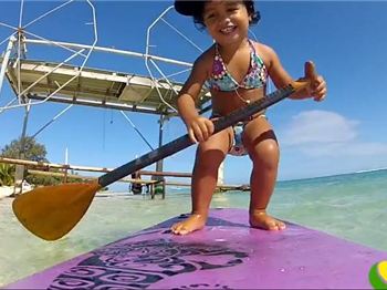 2 year old goes Stand Up Paddling Solo - Kiara Goold - Stand Up Paddle News